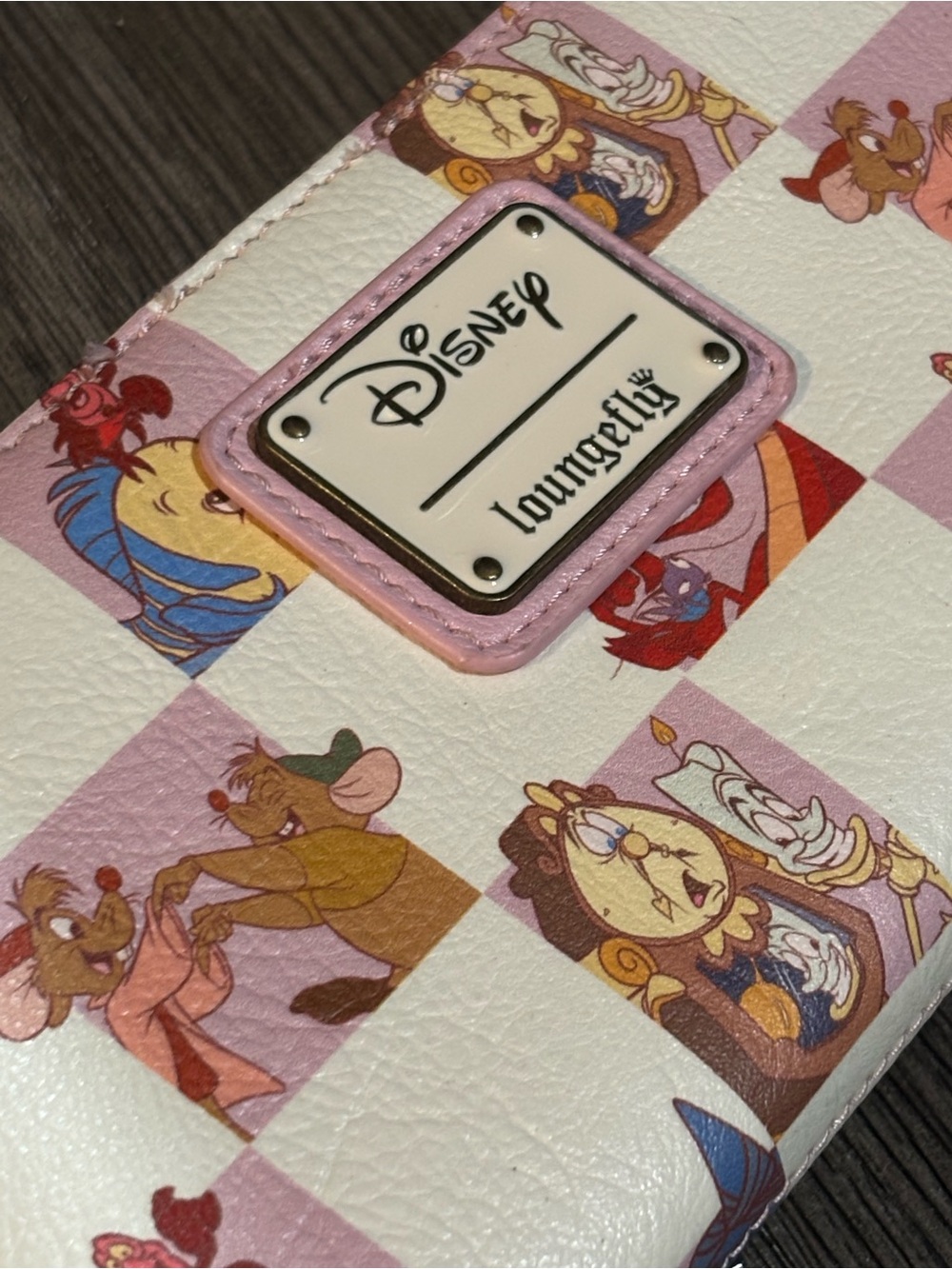 Loungefly Disney Princess Sidekicks Checkered Wallet - Picture 5 of 15